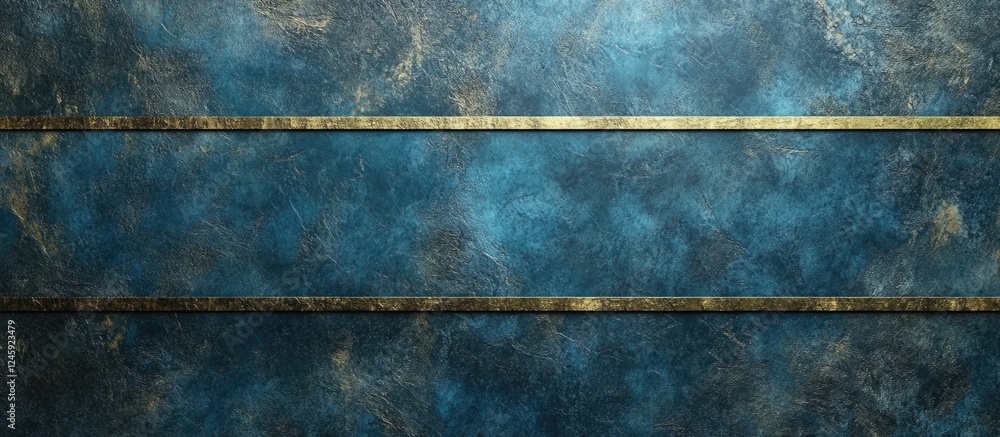 Poster textured blue and gold background design with soft light diffusion ideal for presentations advertise