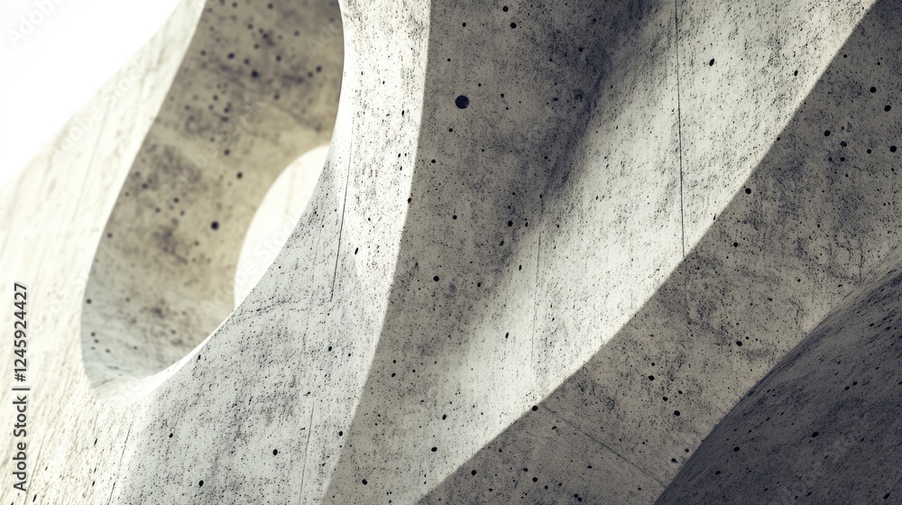 Poster abstract textured concrete surface with curved shapes and empty space for text highlighting modern a