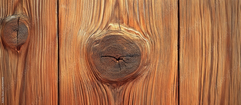 Aufkleber brown wooden surface with distinct natural grain patterns and textures for background use