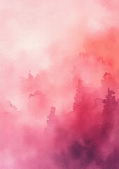 Soft Watercolor Pastel Pink Background Ethereal Artistic Abstract Texture Design