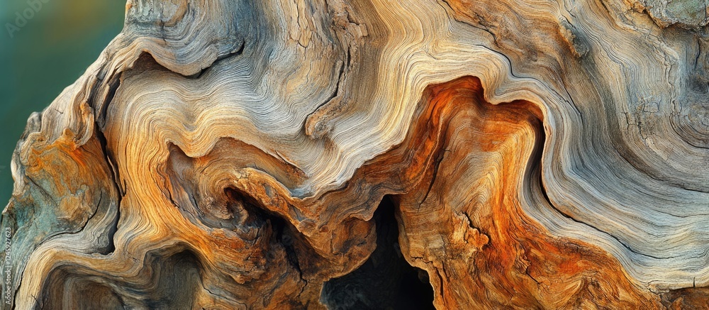 Aufkleber beautiful close-up view of unique wood stump texture showcasing rich colors and intricate patterns f