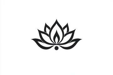 A black and white drawing of a flower
