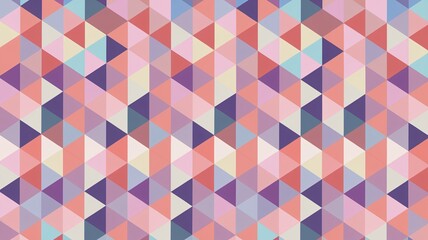 Geometric pattern with colorful triangles in pastel shades creating a modern and vibrant background.