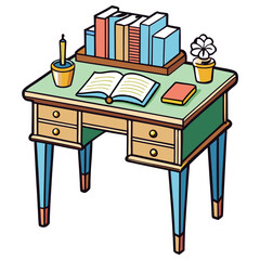 illustration of a table in a room