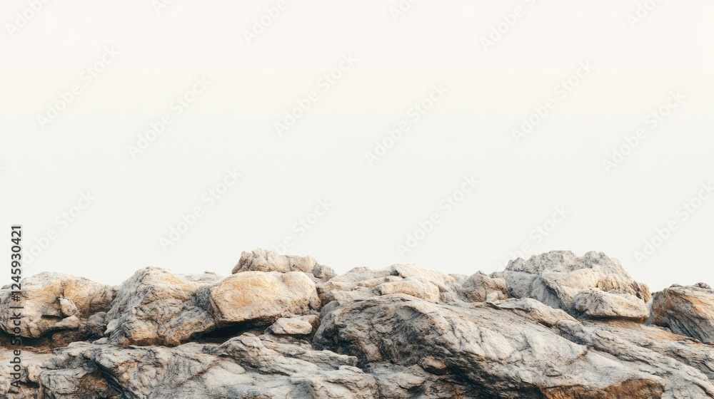 Poster rocky mountain range scenic landscape close up with panoramic view and empty space for text ideal fo