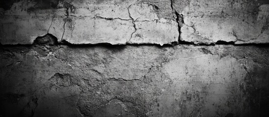 Obraz premium Weathered Grey Grunge Wall Texture with Cracked Surface Ideal for Backgrounds and Designs
