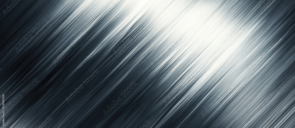 Leinwandbilder Brushed metal texture featuring a shiny abstract background with linear patterns and soft gradients for elegant design projects.