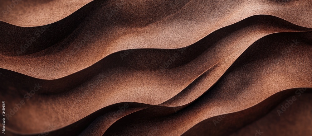 Poster textured brown paper backdrop with wavy formations creating a natural and organic appearance ideal f