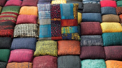 Vibrant Patchwork Pillow Collection: Colorful, Handmade Cushions for Bohemian Home Decor
