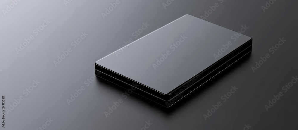 Poster Capacitive touch sensor design with two levels and customizable blank space for text or branding on a sleek dark surface.