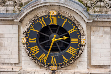 Tower clock of St. Paul's cathedral, London, UK