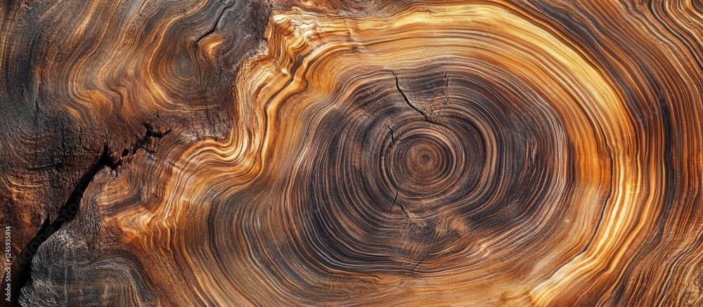 Poster natural brown wood texture featuring intricate dark patterns and swirls ideal for backgrounds or des