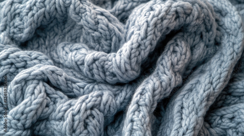 Poster cozy chunky knit blanket textured throw with blank space for customization and design elements