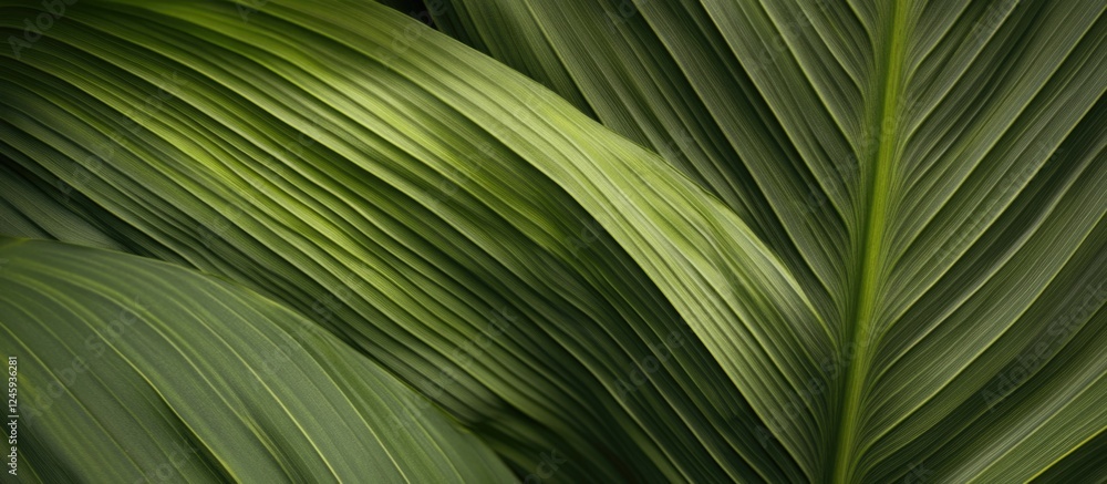Aufkleber detailed close-up view of lush green leaf textures showcasing natural patterns and colors for use in