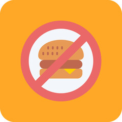 No Fast Food Icon