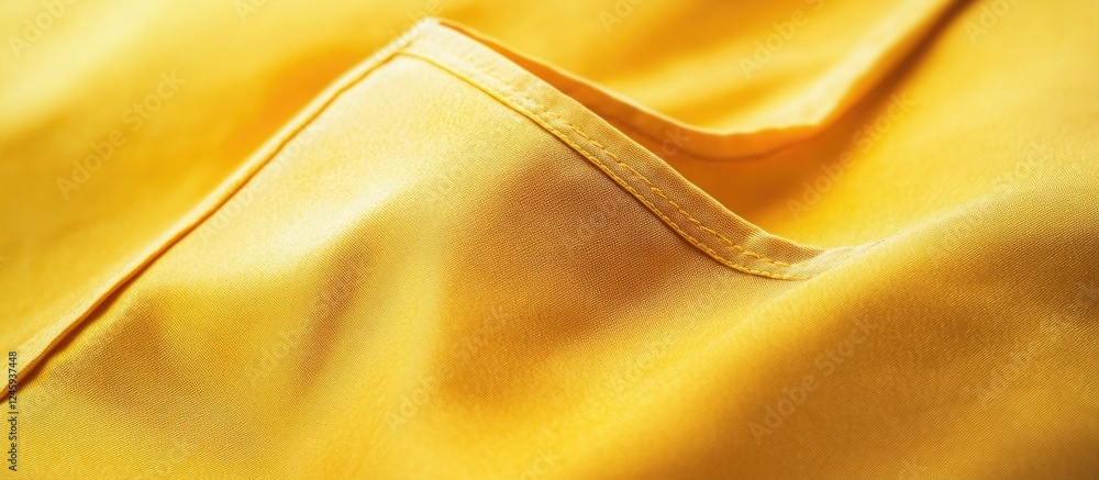 Poster close up of smooth golden fabric showcasing elegance and refinement with ample space for custom text