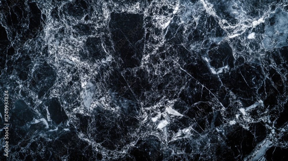 Poster elegant close-up of polished granite marble stone texture background with rich dark hues and intrica