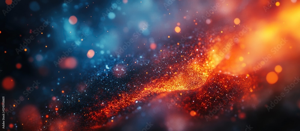 Poster vibrant bokeh blur background with rich colors and ample space for creative text overlay in a mesmer