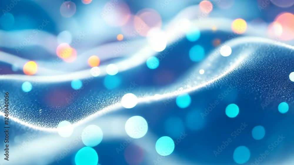 Aufkleber mesmerizing abstract waves and dynamic bokeh lights creating hypnotic motion and vibrant atmosphere