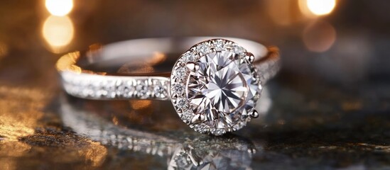 Couple celebrating engagement ring selection capturing love anticipation and relationship journey with space for personalized text or messages