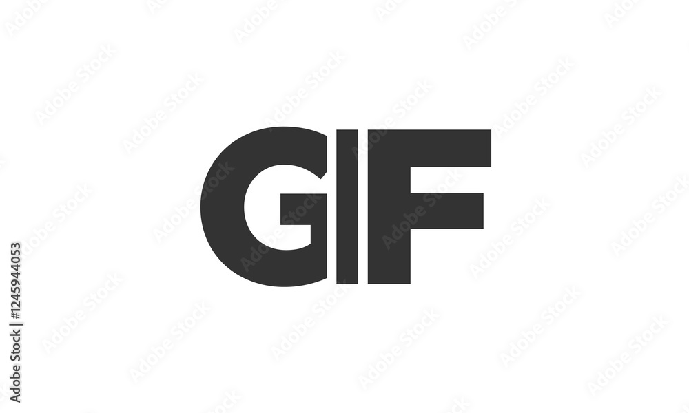 Poster gif logo design template with strong and modern bold text. initial based vector logotype featuring s