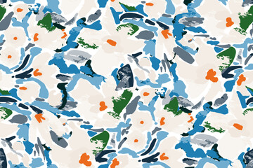 Fototapeta premium Abstract seamless flowers pattern