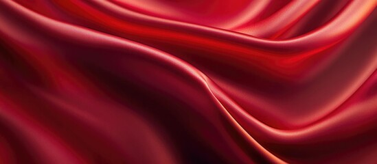 Obraz premium Red satin textile texture with elegant draping, creating a luxurious backdrop perfect for Valentine's or romantic-themed designs.