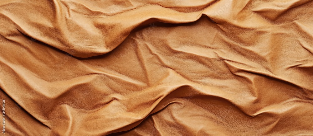 Poster textured brown leather close up showcasing wrinkles and empty space ideal for adding custom text or 