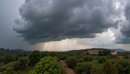 time lapse of clouds over the city