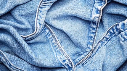 Closeup of blue denim texture background