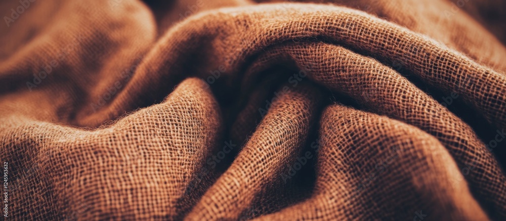 Aufkleber textured close-up of rich brown fabric showcasing intricate weave patterns and softness ideal for de