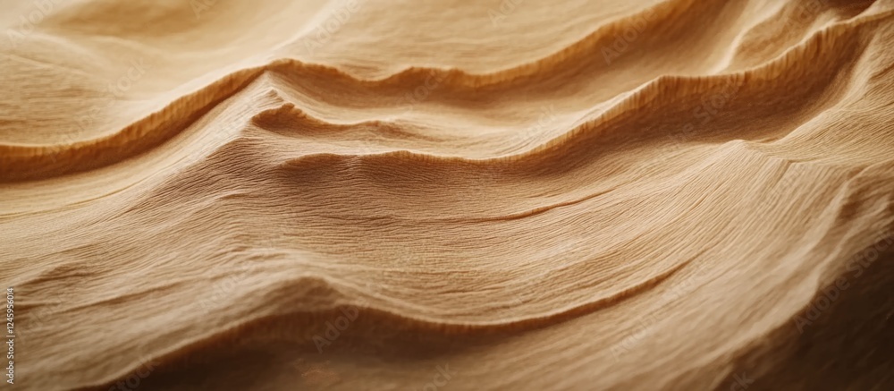 Poster closeup of intricate wooden texture showcasing natural grain patterns and soft curves in warm tones 