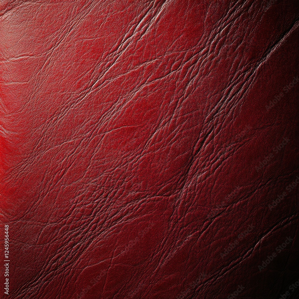 Poster luxury deep red leather texture background with subtle grain pattern for design and artistic project