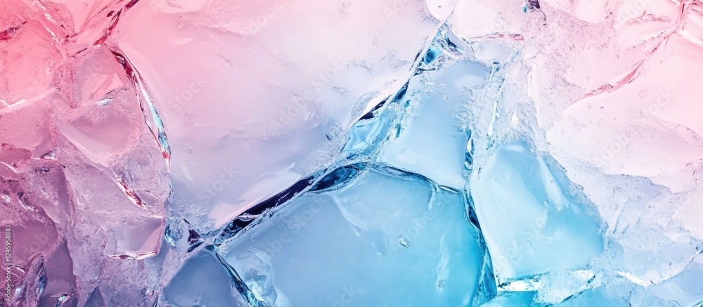 Aufkleber colorful ice textures with crevices and cracks providing space for overlay text or design elements i
