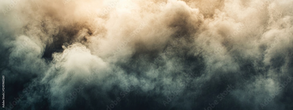 Poster dust and smoke background with dramatic clouds and empty space for text placement in various designs