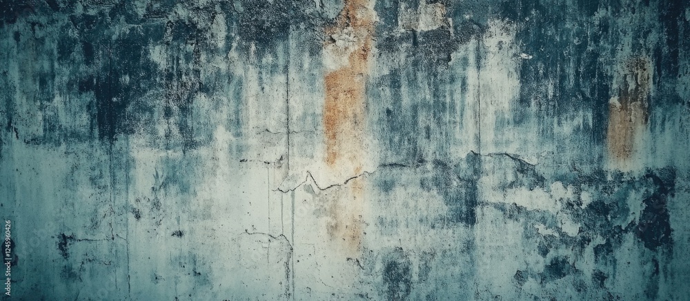 Poster Weathered concrete wall texture with grunge patterns ideal for abstract backgrounds and design overlays