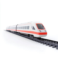 Obraz premium Illustration of a modern train, miniature, white background