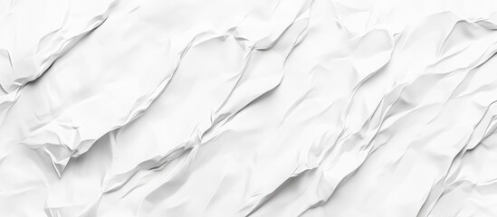 Obraz premium Crumpled white paper texture background for design and creative projects high angle view