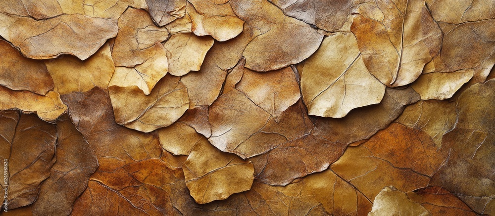 Aufkleber textured background of dry leaves in varying shades of brown creating a natural rustic atmosphere su
