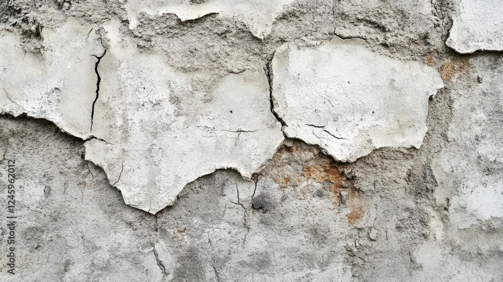 Leinwandbilder close up of cracked concrete wall texture with empty space for text and design elements