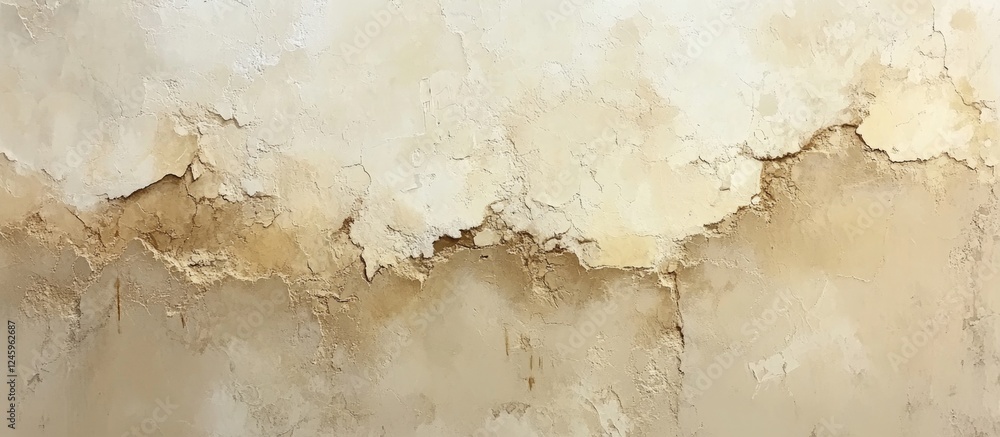 Poster weathered plaster texture of an external wall showcasing natural aging and deterioration patterns wi