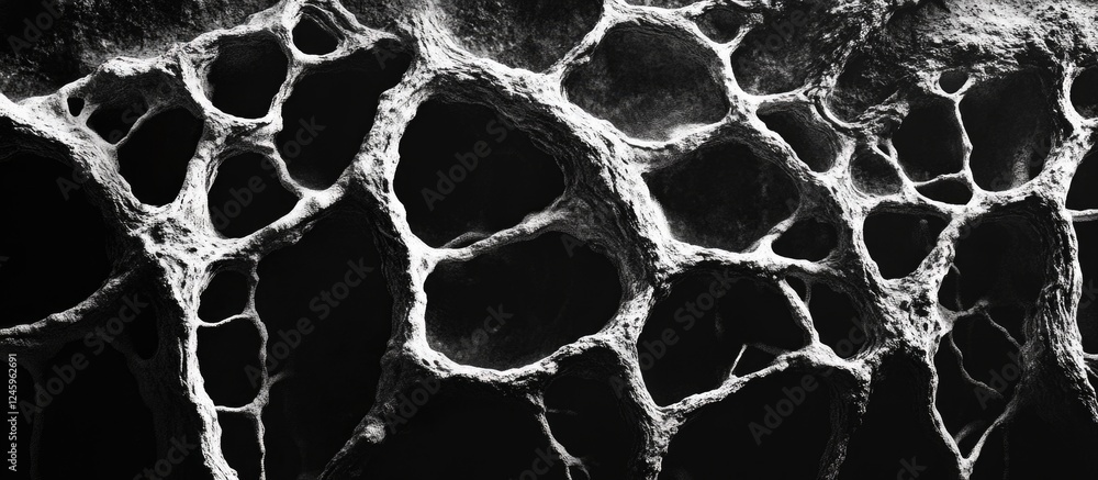 Aufkleber intricate patterns of dry tree roots captured in striking black and white contrasting textures and s