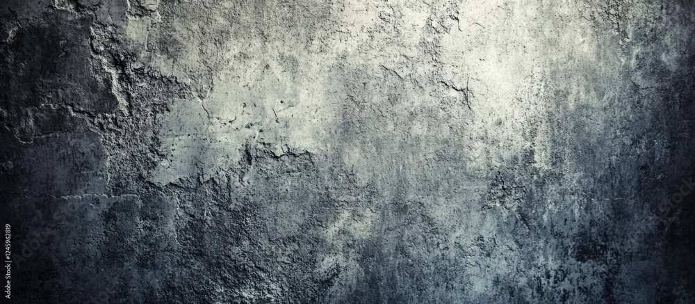 Poster Textured concrete wall background with weathered and aged surface for use in design and architectural projects.