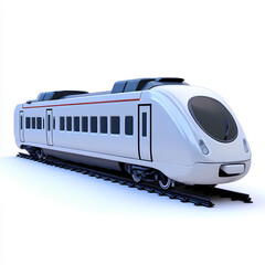 Obraz premium Illustration of a modern train, miniature, white background