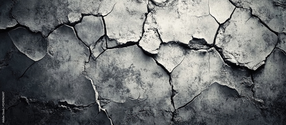 Aufkleber cracked concrete wall texture for background use highlighting a weathered and aged surface with uniq