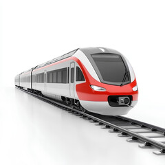 Naklejka premium Illustration of a modern train, miniature, white background