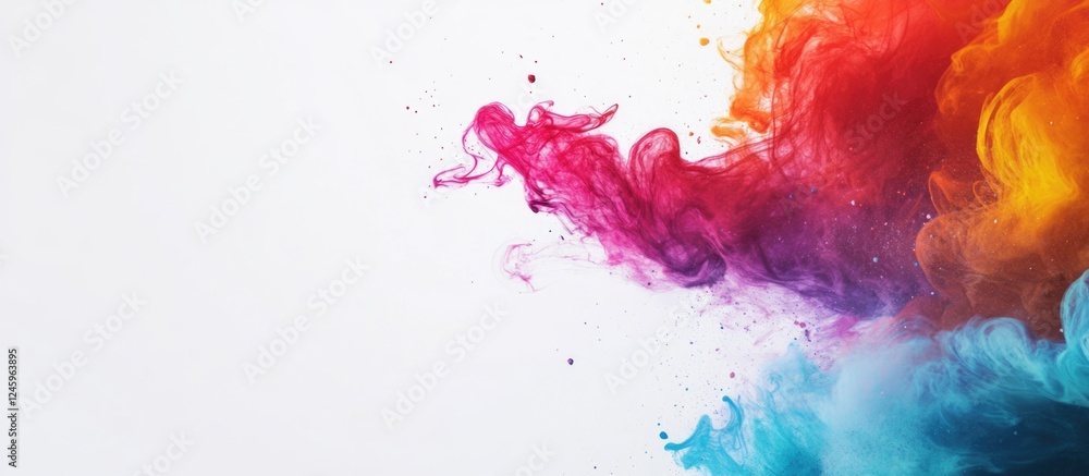 Aufkleber Vibrant abstract color splash design ideal for creative brainstorming with ample space for text or layout elements