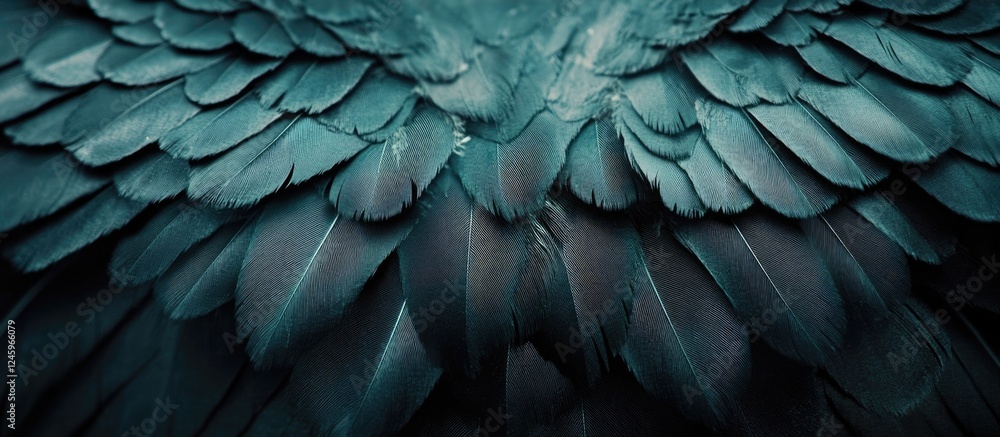 Poster close up of dark raven wings showcasing intricate soft feather patterns with a textured background a