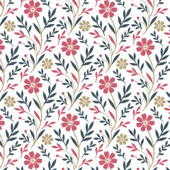 tropical flower pattern with intricate botanical elements for seamless textile and fashion prints