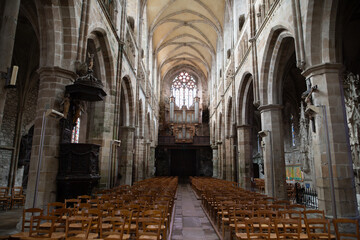 La belle cathédrale Saint-Tugdual de Tréguier en Bretagne - France